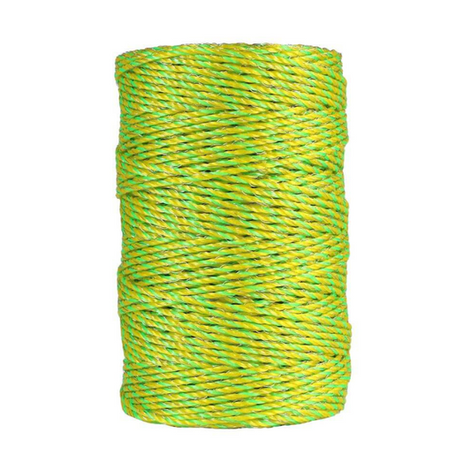 Elektriskā gana aukla 2.5 mm, 200 m, dzeltens-zaļš, 7.2 Ω/m