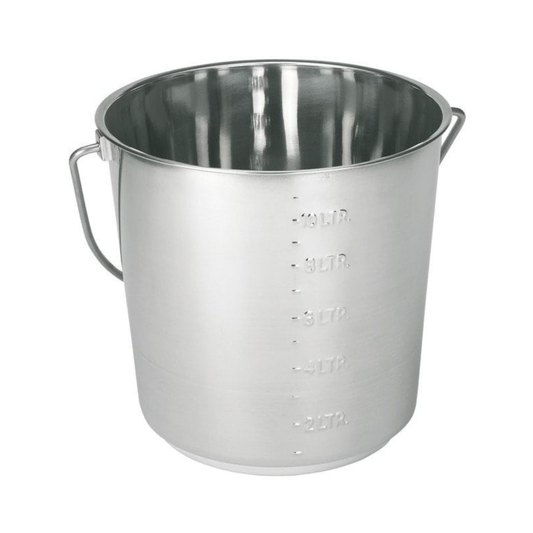 Nerūsējošā tērauda spainis (slaucene) ar mēriedaļām 12.3 L