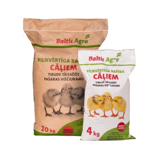 Papildbarība cāļiem 0-7 ned., granulēta, Baltic Agro, 10 kg