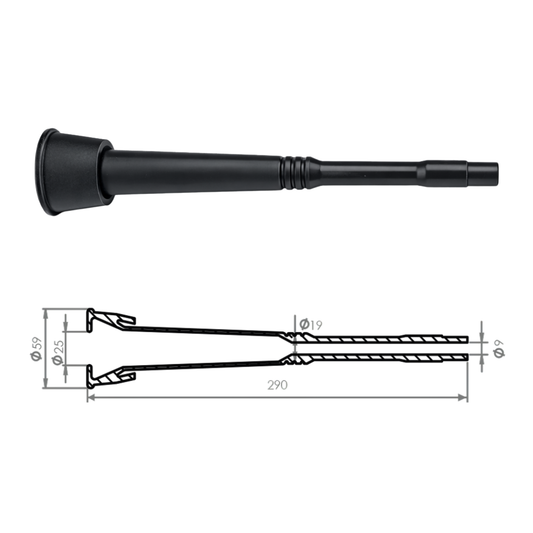 Pupu gumija DD.00.041A 290 mm