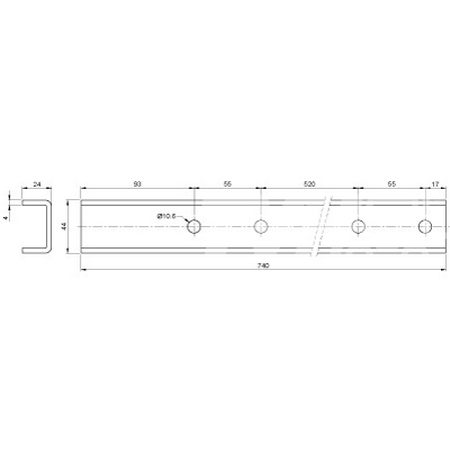 Slīpās kameras transportiera līste 740 mm 000630565 6305652 6305651 B102776 Claas