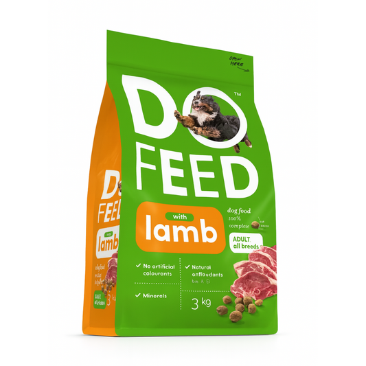 Suņu barība DoFeed Lamb, Dobeles dzirnavnieks, 3 kg