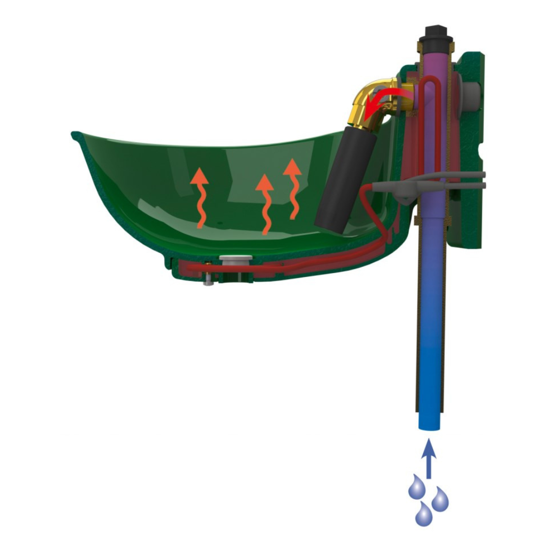 Apsildāma dzirdne HP20 24 V, 73 W, ar cauruļu sildīšanas funkciju