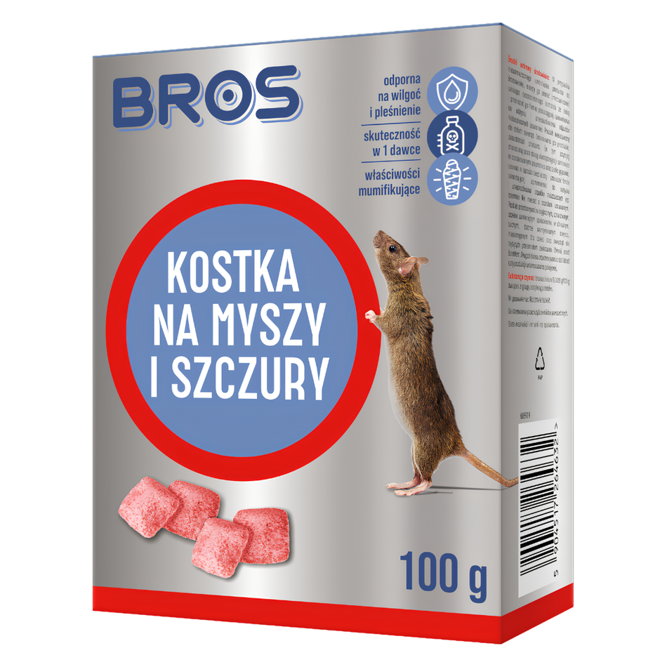 Inde pelēm un žurkām vaska blokos Bros 100 g
