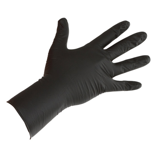 Vienreizlietojamie cimdi Nitrile Long Black, melni, 50 gab, XL izmērs
