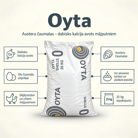 Dolfos Dolmix Oyta austeru čaumalas dējējvistām 25 kg