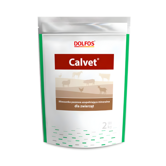 Papildbarība visu sugu dzīvniekiem ar kalciju, Dolmix Calvet, 2 kg