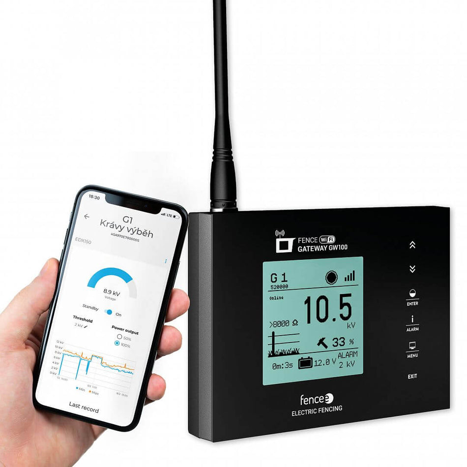 Elektriskā gana kontroles panelis FENCE WI-FI GATEWAY GW100 (DUO RF PDX un DUO RF EDX sērijas ģeneratoriem)