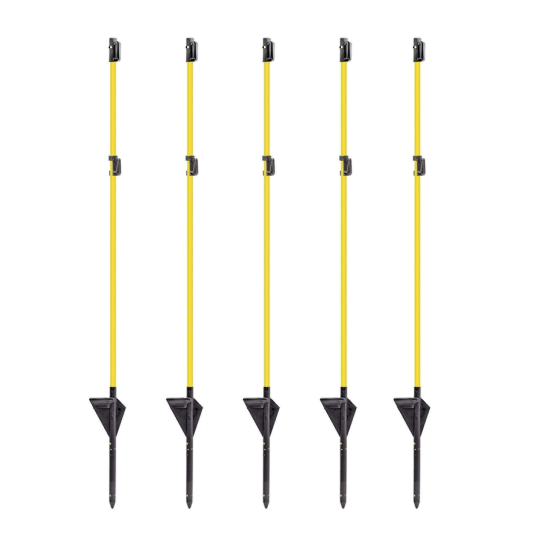 Stiklašķiedras elektriskā gana miets ar 2 izolatoriem 110 cm - 10 gab.