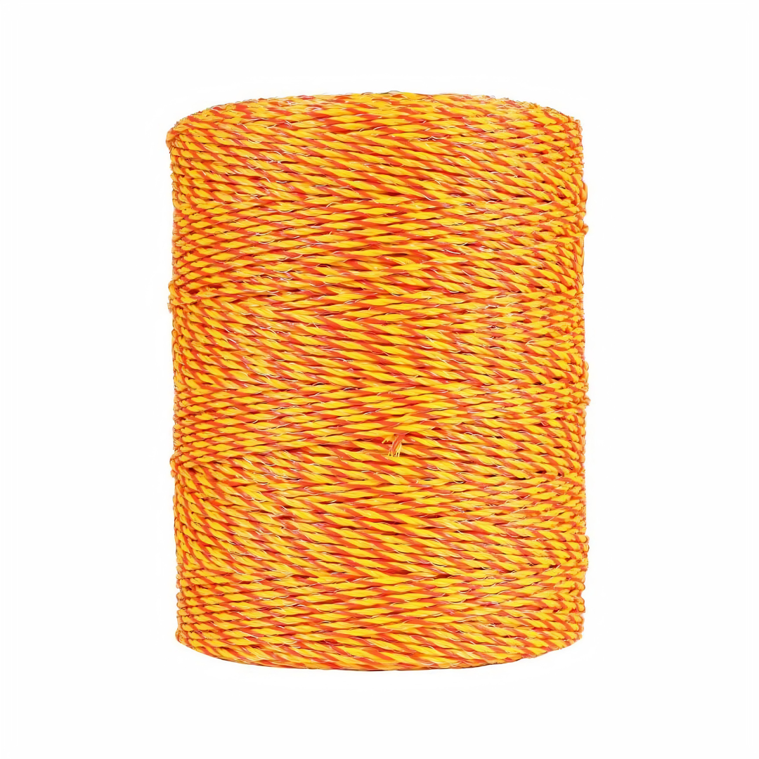 Elektriskā gana aukla 2 mm 500 m dzelteni-oranža