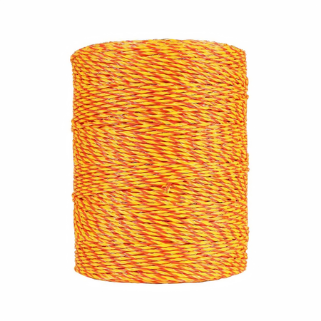 Elektriskā gana aukla 2 mm 500 m dzelteni-oranža