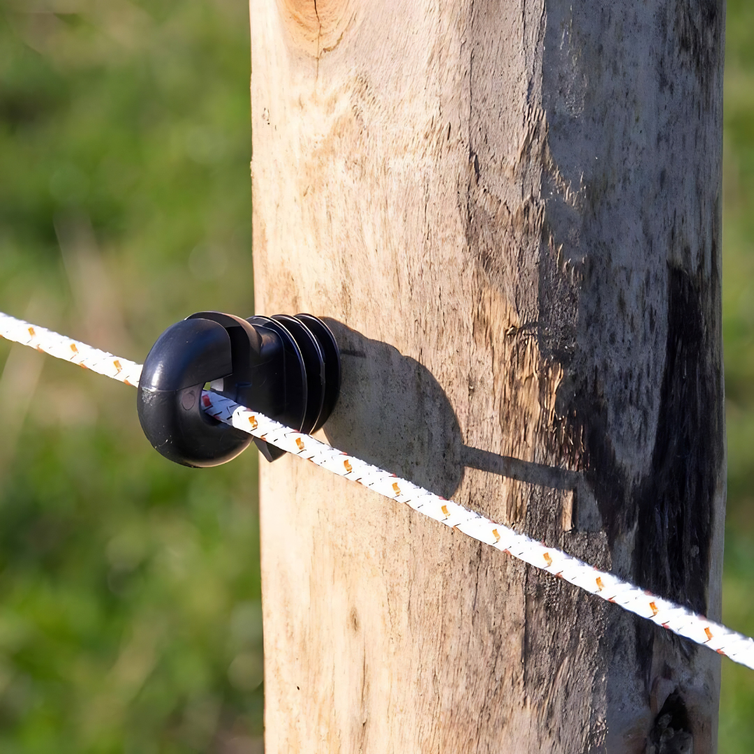 Elektriskā gana izolators stieplei, auklai, virvei un lentei - 25 gab.
