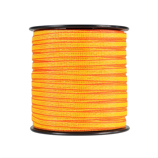 Elektriskā gana lente 10 mm 250 m dzeltena-oranža