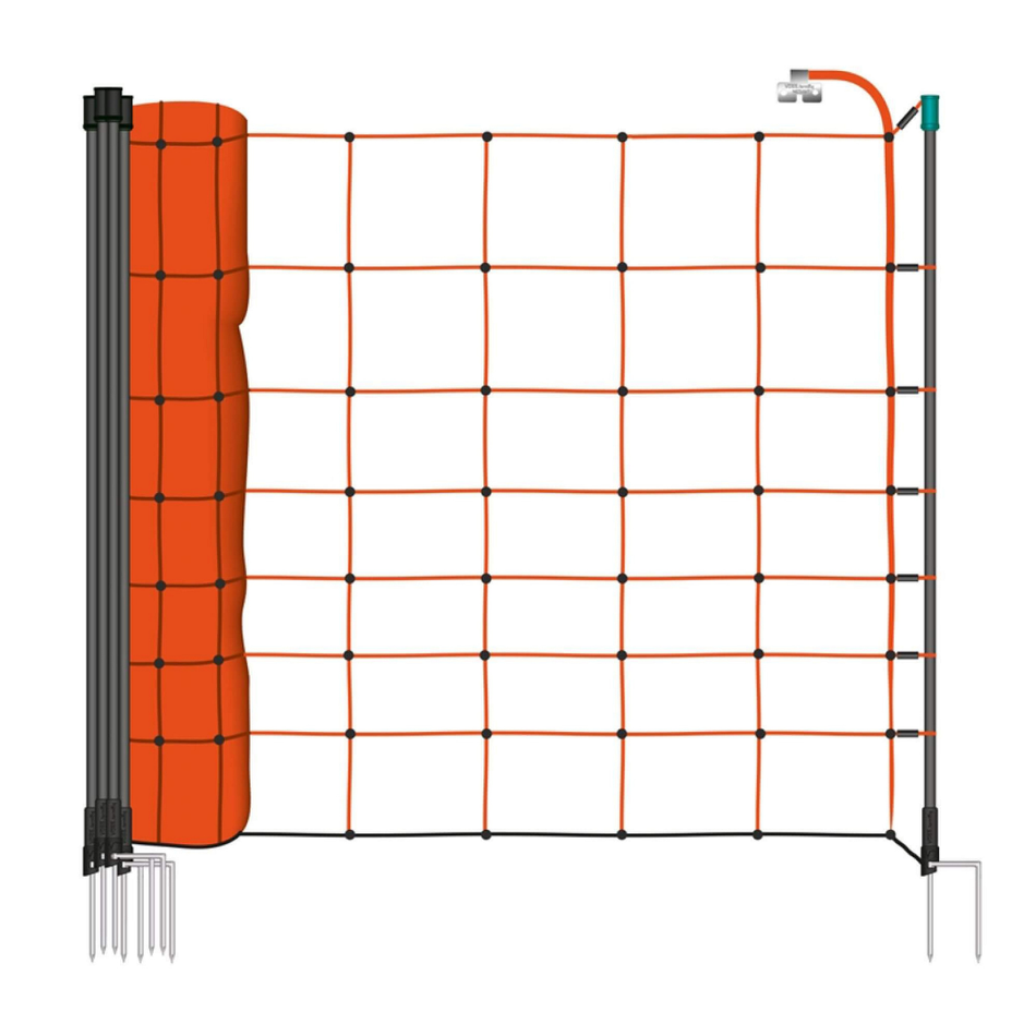 Elektriskā gana tīkls aitām 90 cm 50 m oranžs