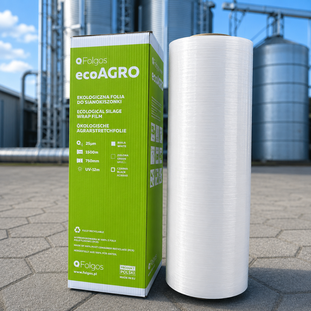 Ruļļu ietināmā plēve Folgos 750 mm × 1500 m balta