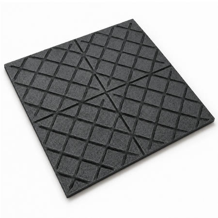 Gumijas plāksne SBR 100 × 100 cm melna