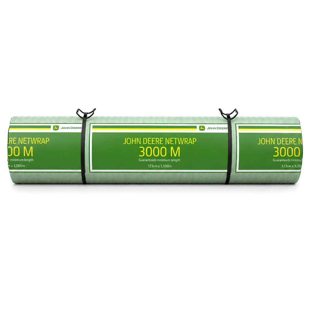 Ruļļu ietinamais tīkls John Deere Netwrap 123 cm × 3000 m