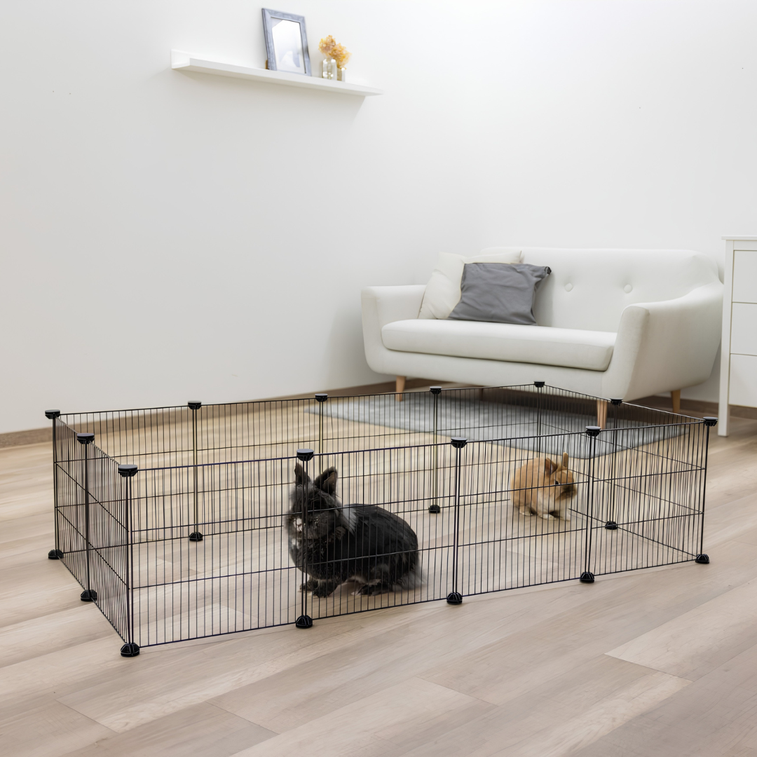 Āra voljērs trušiem 12 elementu 35 × 35 cm melns