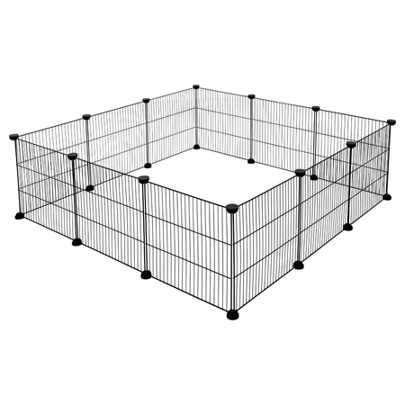 Āra voljērs trušiem 12 elementu 35 × 35 cm melns