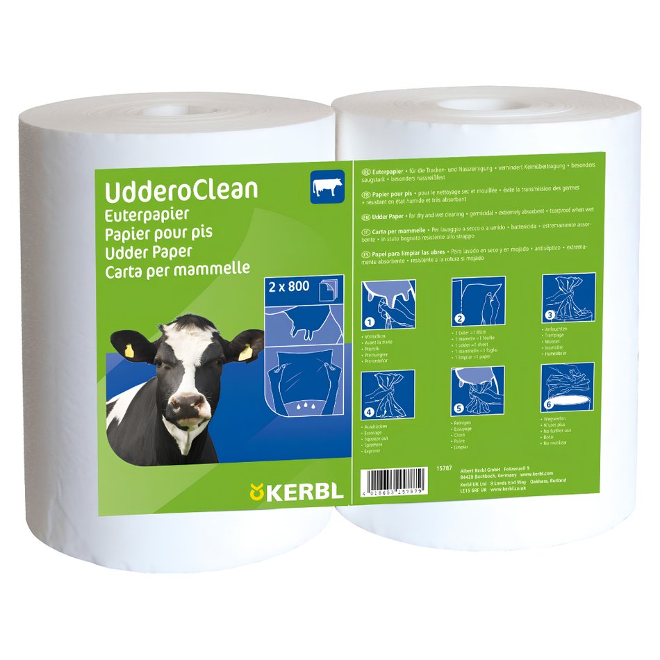 Tesmeņa papīrs UdderoClean 2 × 800 loksnes