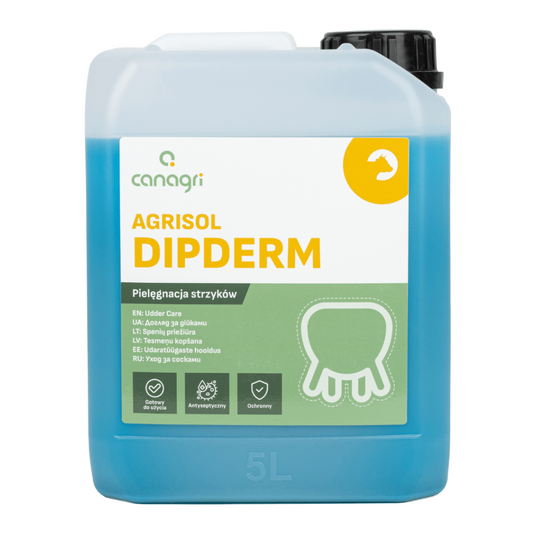 Līdzeklis pupu apstrādei pēc slaukšanas, Agrisol DipDerm 73, 5 kg