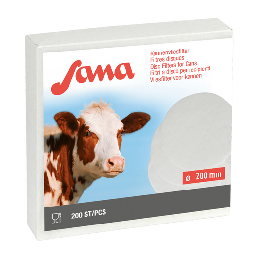 Piena filtri apaļie Sana 200 mm, 200 gab