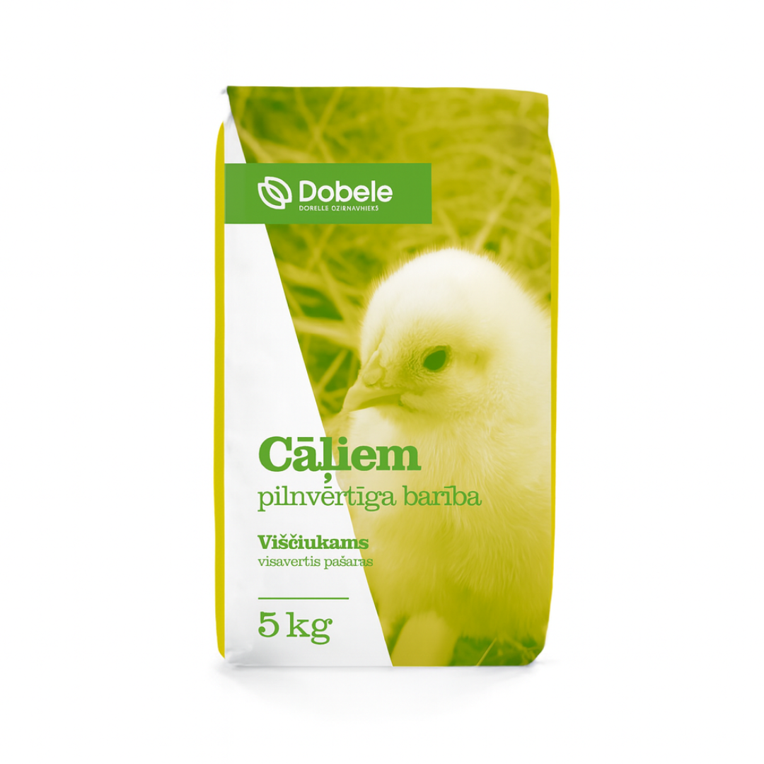 Pilnvērtīga barība cāļiem 0-8 ned.v., Dobeles dzirnavnieks, 5 kg