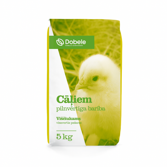 Pilnvērtīga barība cāļiem 0-8 ned.v., Dobeles dzirnavnieks, 5 kg