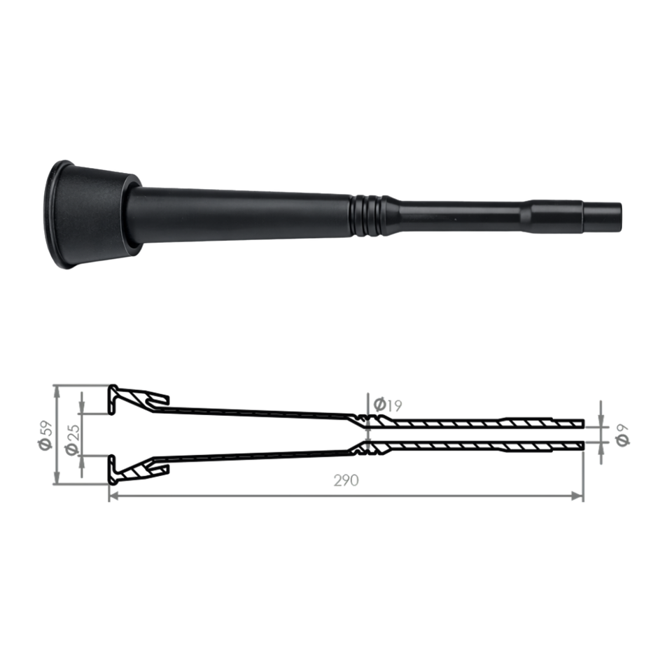 Pupu gumija DD.00.041A 290 mm