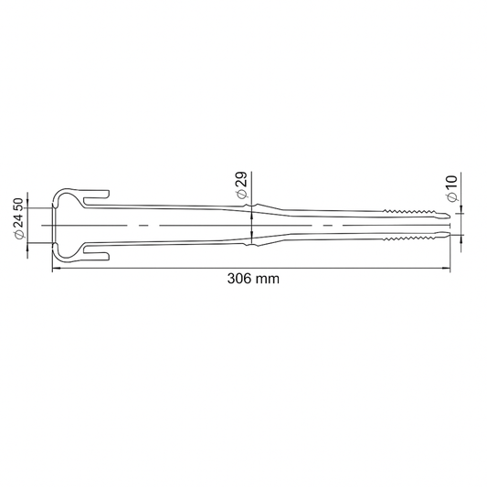 Pupu gumija silikona 306 mm