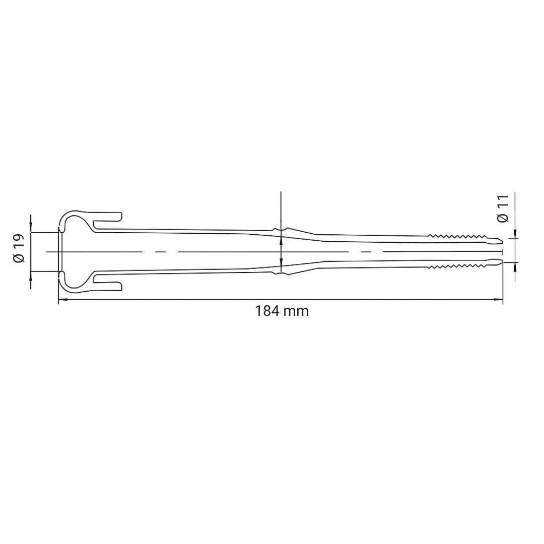 Pupu gumija silikona kazām 184 mm