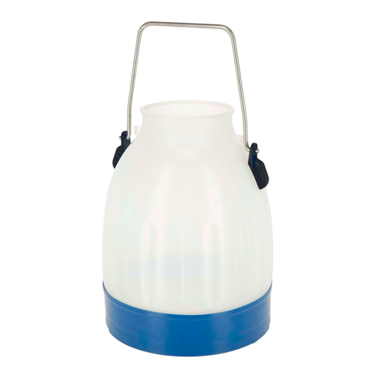 Slaukšanas plastmasas spainis 30 L, puscaurspīdīgs, ar metāla rokturi, zils