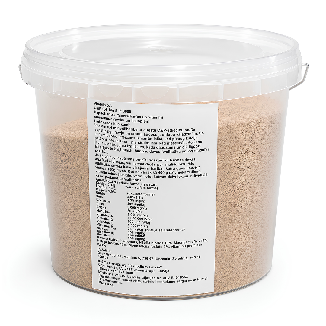 Minerālbarība liellopiem un slaucamām govīm VitaMin 5.4 5 kg