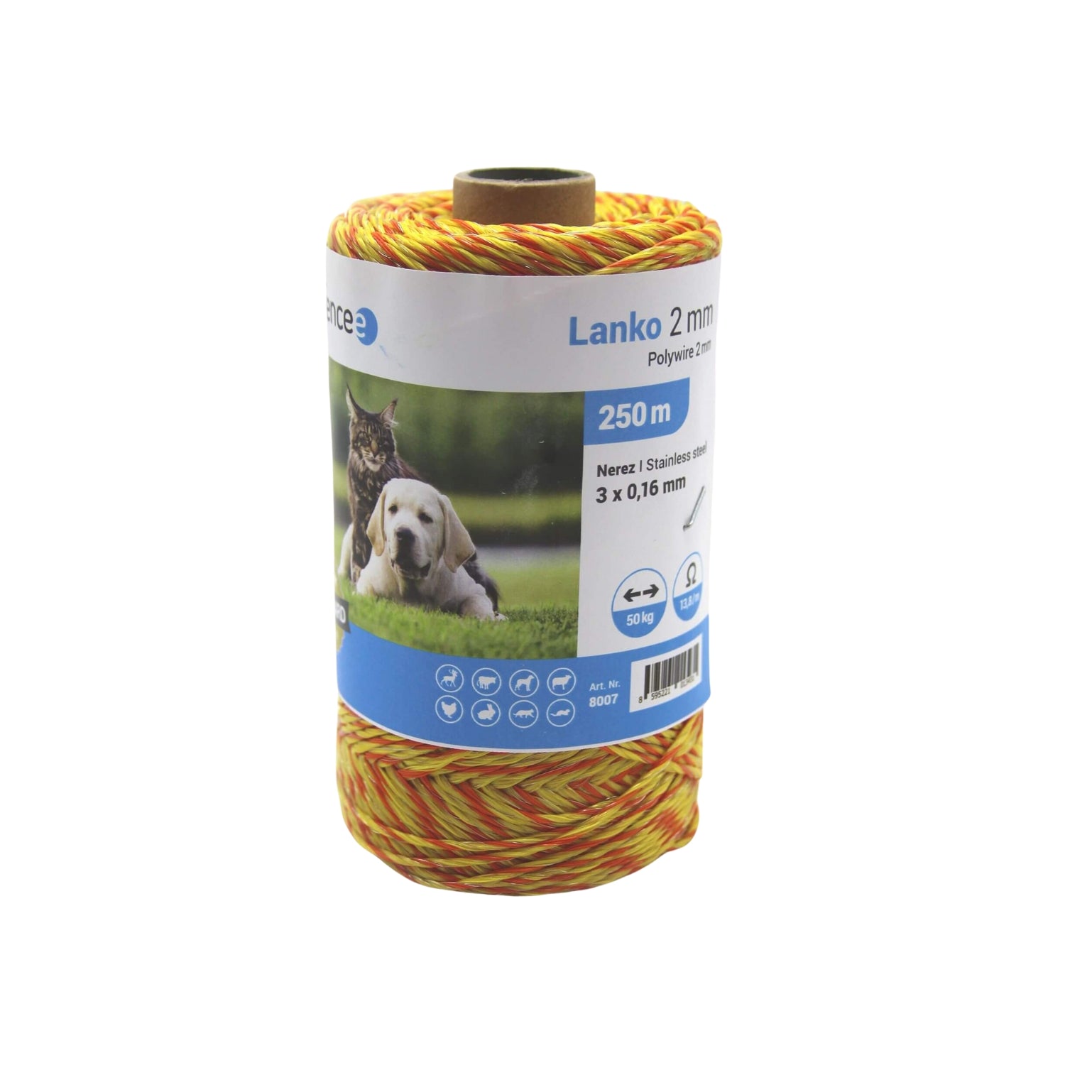 Electric fence cord 3x0.16/250m