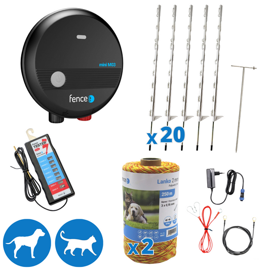 Electric fence set for dogs/cats