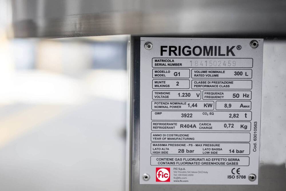 Piena dzesētājs Frigomilk G1 (100-300 L)